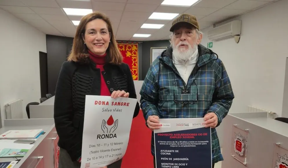Ayuntamiento y Cruz Roja presentan la primera campaña de donación de sangre del año en Ronda