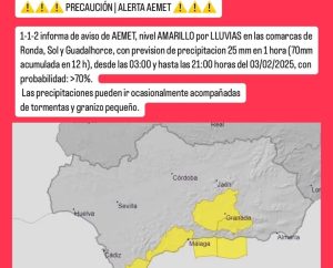 Precaución: Aviso amarillo por lluvias este lunes 1 Precaución: Aviso amarillo por lluvias este lunes