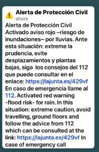 Alerta roja. Riesgo de inundaciones