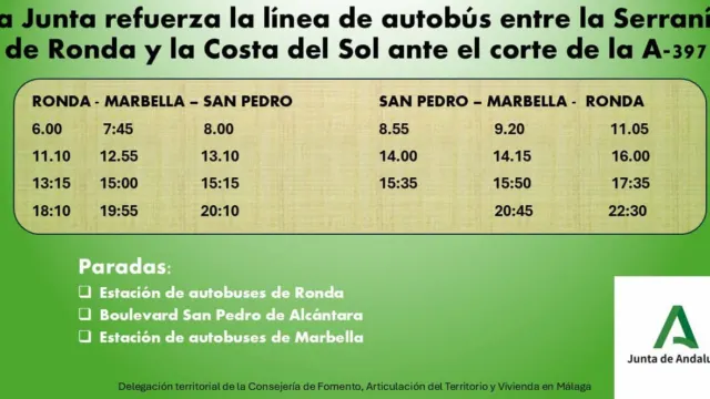 El «refuerzo» que no es: La Junta vende como mejora de la línea de autobuses lo que en realidad es un simple ajuste