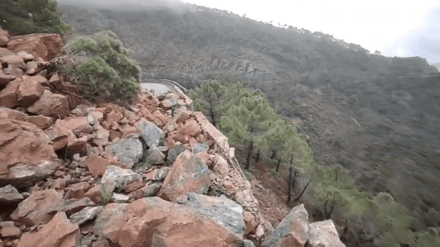El temporal azota la Serranía con desplomes de piedras y barro y algunas incidencias en Ronda