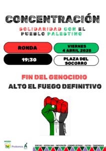 Con Ronda convoca una concentración en apoyo al pueblo palestino 1 Con Ronda convoca una concentración en apoyo al pueblo palestino