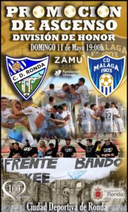 Nadie del equipo de gobierno ayer en el partido del CD Ronda en los play-offs de ascenso de categoría