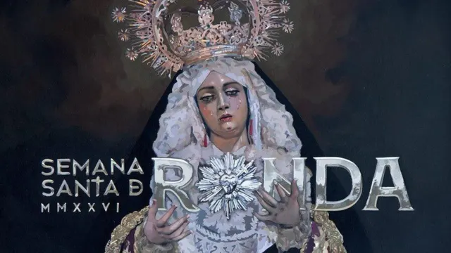 La Agrupación de Hermandades de Ronda presenta un cartel elegante y simbólico, obra de la artista jerezana Inmaculada Peña