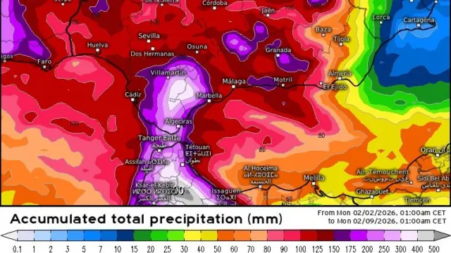 Alerta roja por lluvias en Ronda y en la Serranía: se esperan hasta 200 litros en 24 horas