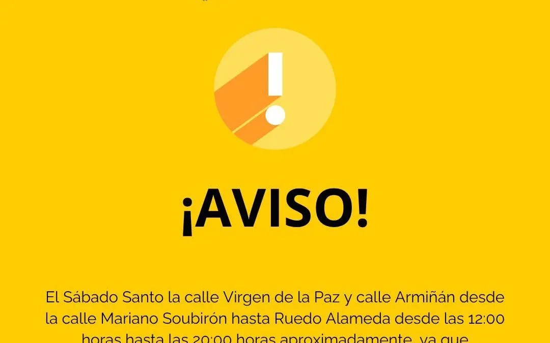 Restricciones de tráfico en el centro de Ronda durante el Sábado Santo
