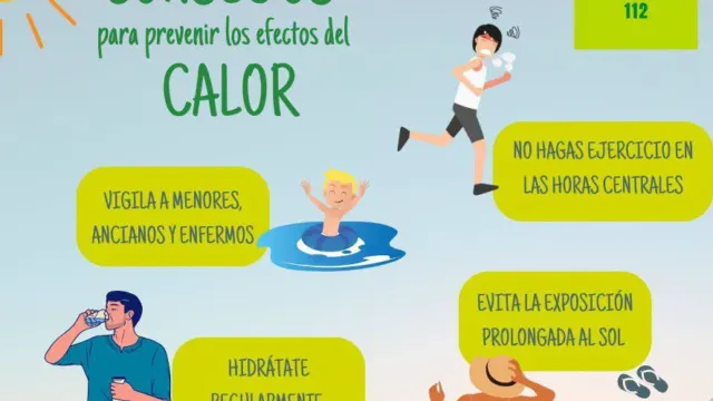 El 112 alerta sobre los riesgos de la ola de calor y difunde una serie de recomendaciones para prevenir emergencias