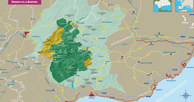 Sierra de las Nieves mapa