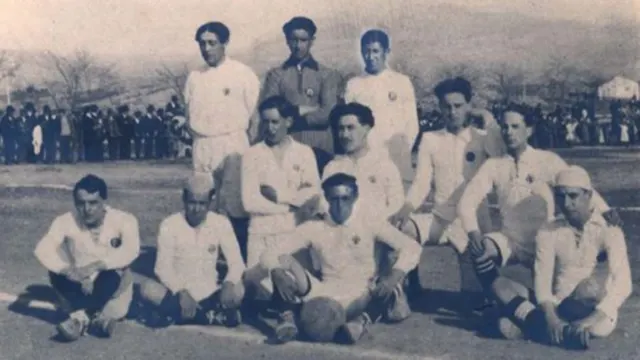 La primera imagen que se conserva del Ronda Fútbol Club, actual CD Ronda