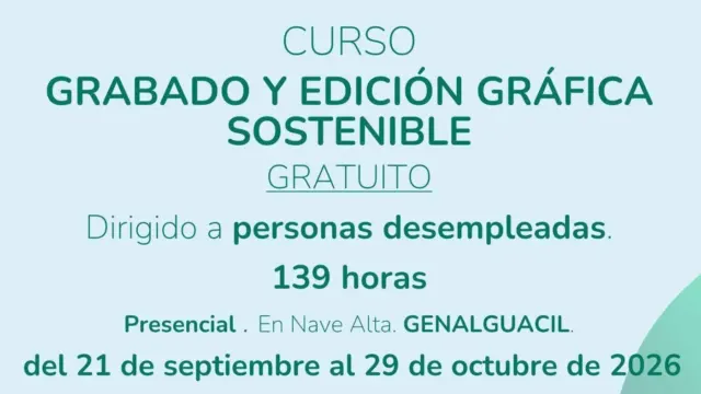 Genalguacil impulsa la empleabilidad con un curso gratuito de grabado y edición gráfica sostenible